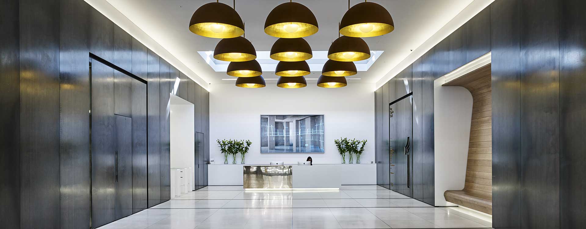 led lighting in central cross office complex
