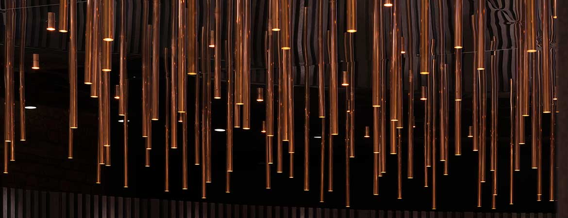 fibre optic lighting in the cp hart luxury bathroom showroom
