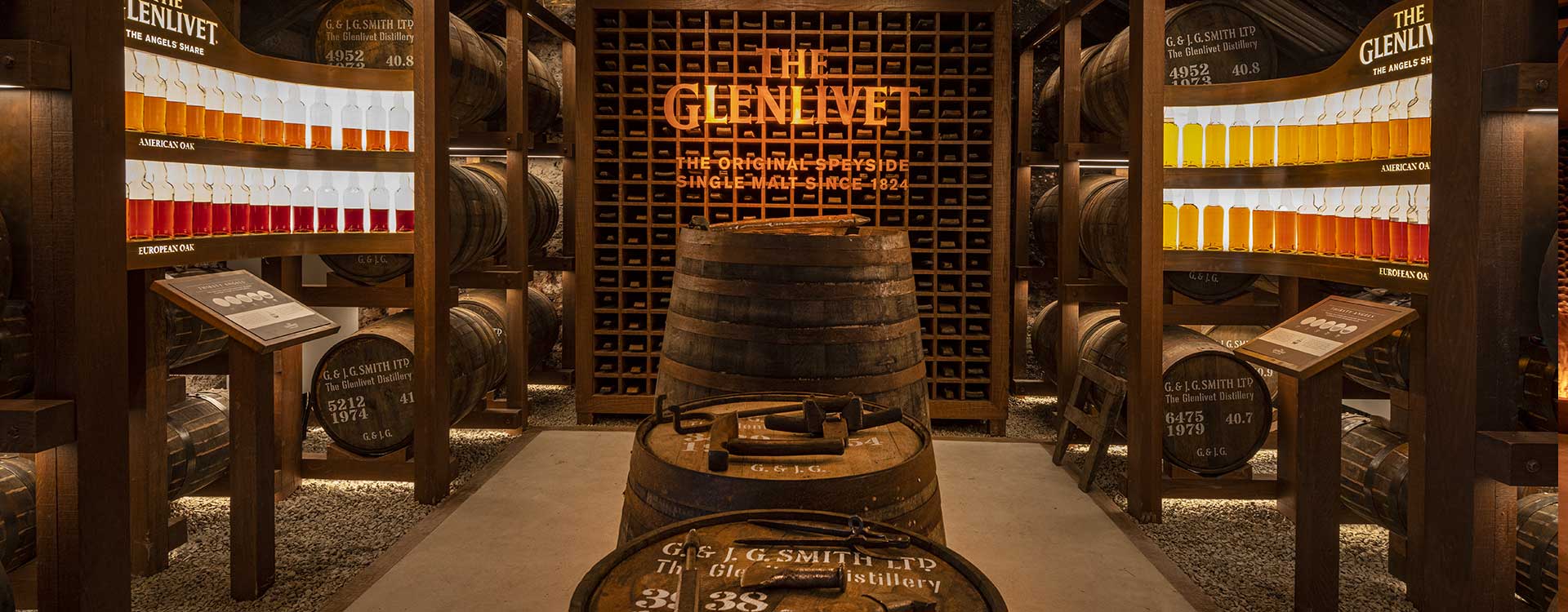 fibre optic lighting in the Glenlivet visitor centre