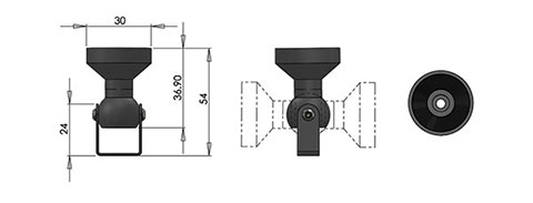 4d downlight fitting cad image