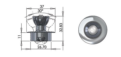 9d downlight fitting cad image