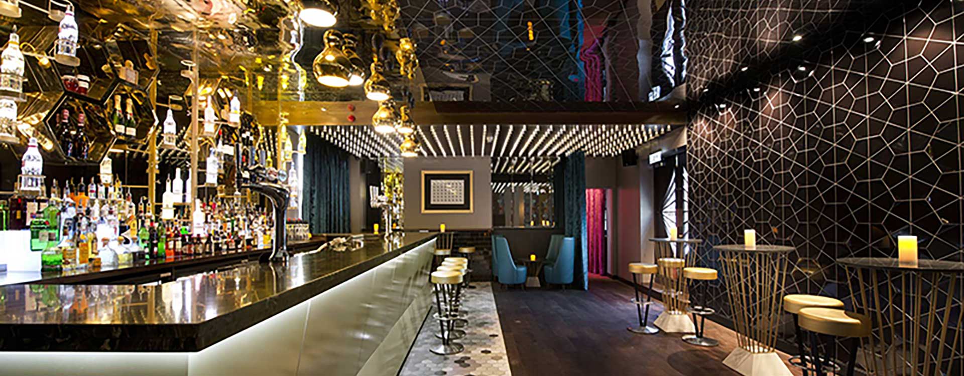 fibre optic lighting in the golden bee bar