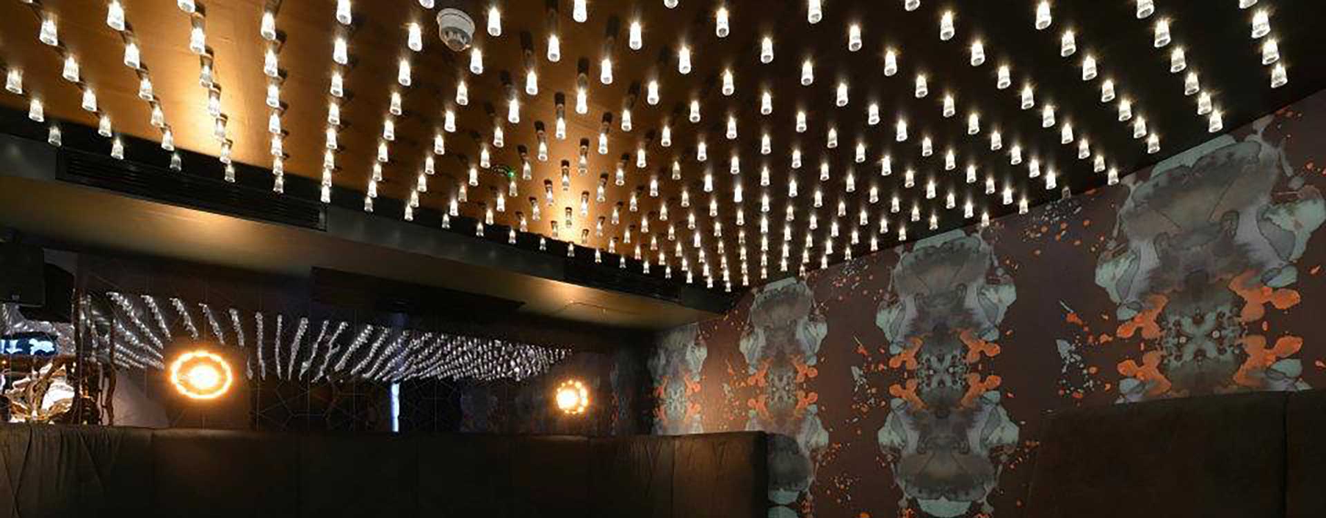 fibre optic lighting in the golden bee bar