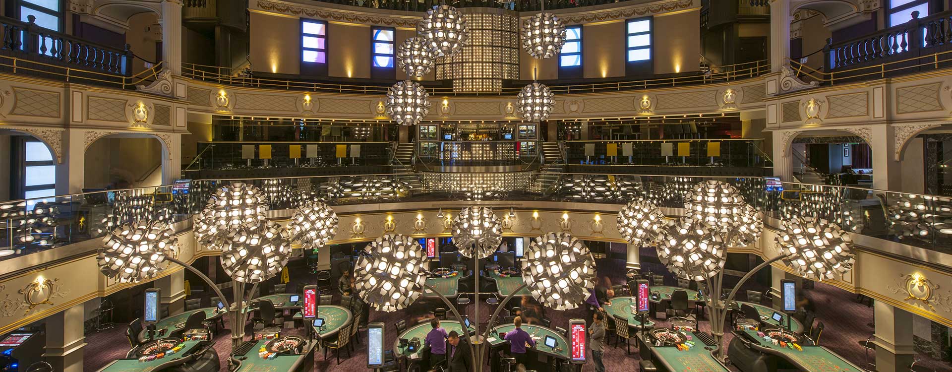 fibre optic lighting in the hippodrome casino