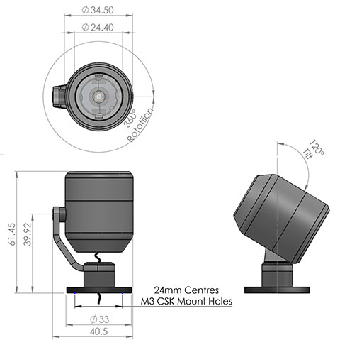 lm1 led fitting cad image