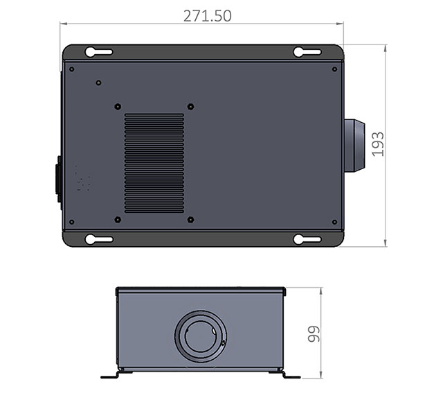 cad image of carina fibre optic light source