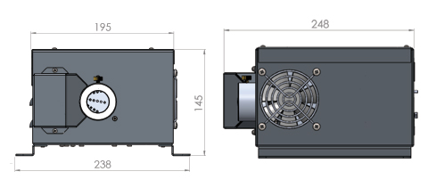 cad image of pulsar fibre optic light source