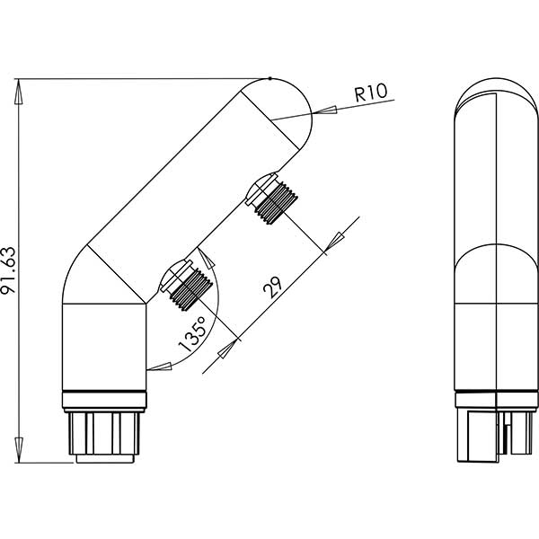 metroled elbow cad