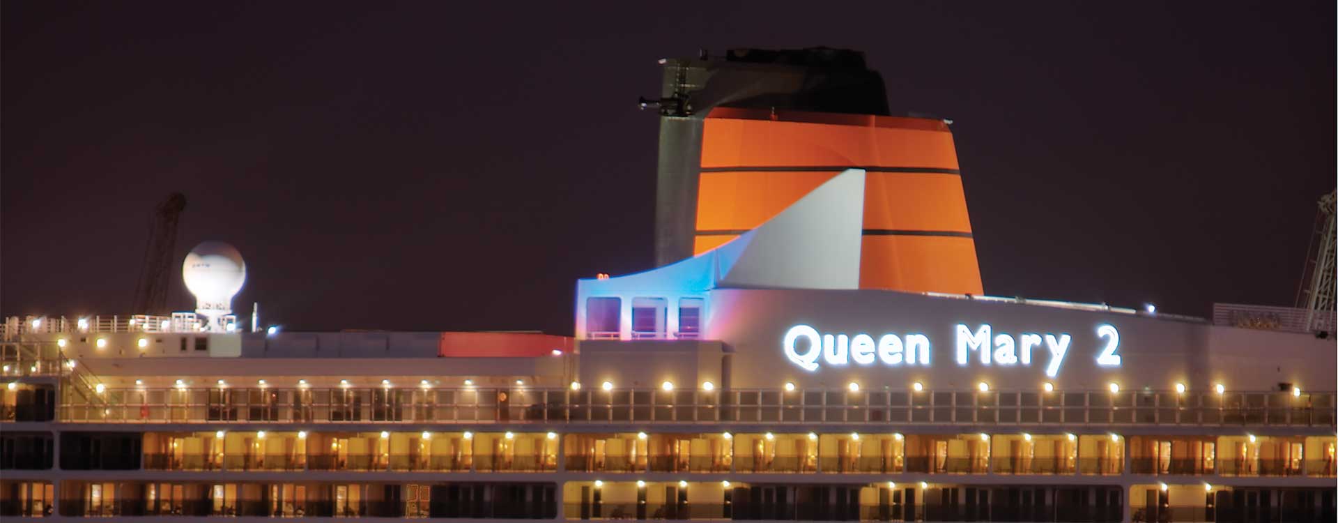 fibre optic lighting on the rms queen mary 2