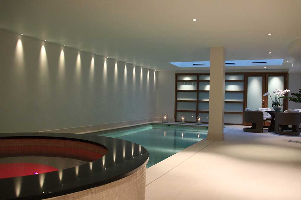 fibre optic lighting in private pool - 2