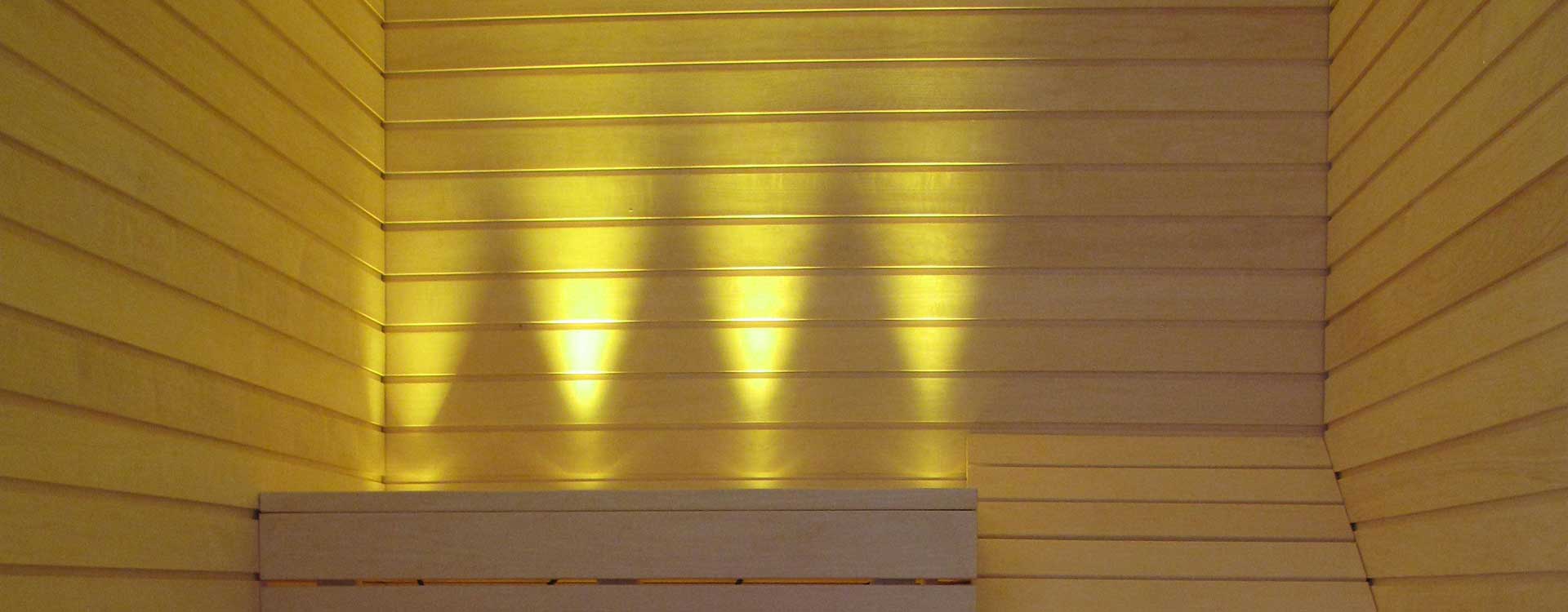 fibre optic lighting in a private pool